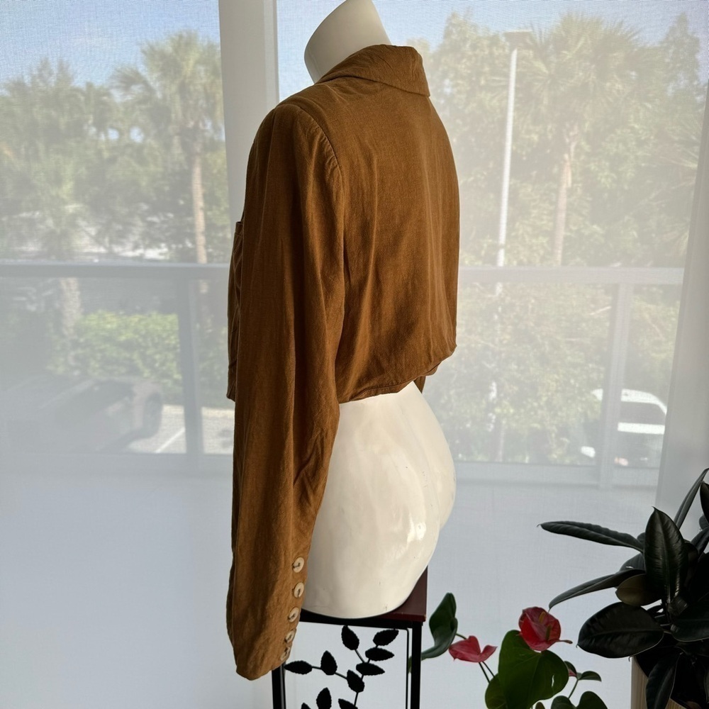 Free People Coco Cropped Blazer one button closure , size M - Picture 14 of 16